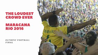 Neymar scores winning penalty. Maracana explodes! Rio Olympics 2016 Brazil-Germany, Football Final
