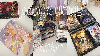 my biggest manga haul yet! ⭐️ collective manga haul + shelving | danmei, manhwa