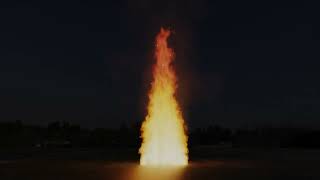 Fire Realistic Simulation Render Blender 3.6 Cycles HD 4K Upscale