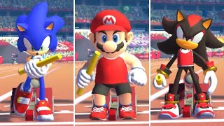 Mario & Sonic at the Olympic Games Tokyo 2020 - All Characters 4x100m Relay Gameplay