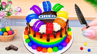 Mini Oreo Rainbow Cake Delight 🌈🍰  Satisfying ASMR Dessert ❤ SoYummy