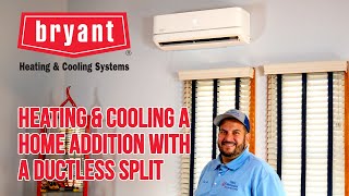 Heating & Cooling a Home Addition in Bellmawr, New Jersey with a Bryant Ductless Split Heat Pump