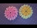 How to Crochet 3D flower tutorial I Hướng dẫn móc hoa 3D: móc hoa cúc 2 lớp nhiều cánh