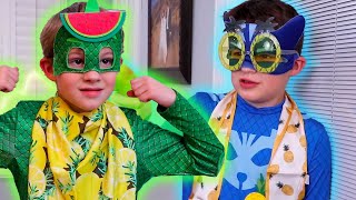 Diversión con fruta🌟 PJ Masks Español Latino 🌟 Dibujos Animados