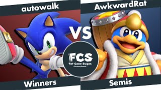 FCS#2 WSF autowalk (Sonic) Vs. AwkwardRat (King Dedede) Smash Ultimate - SSBU