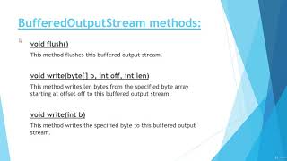 #73 BufferedOutputStream class
