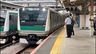 10/14 1440F E233系 ハエ103編成 各駅停車新木場行き 大崎駅到着シーン