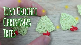 TINY Crochet Christmas Trees! Super FAST Great for Earrings 🎄