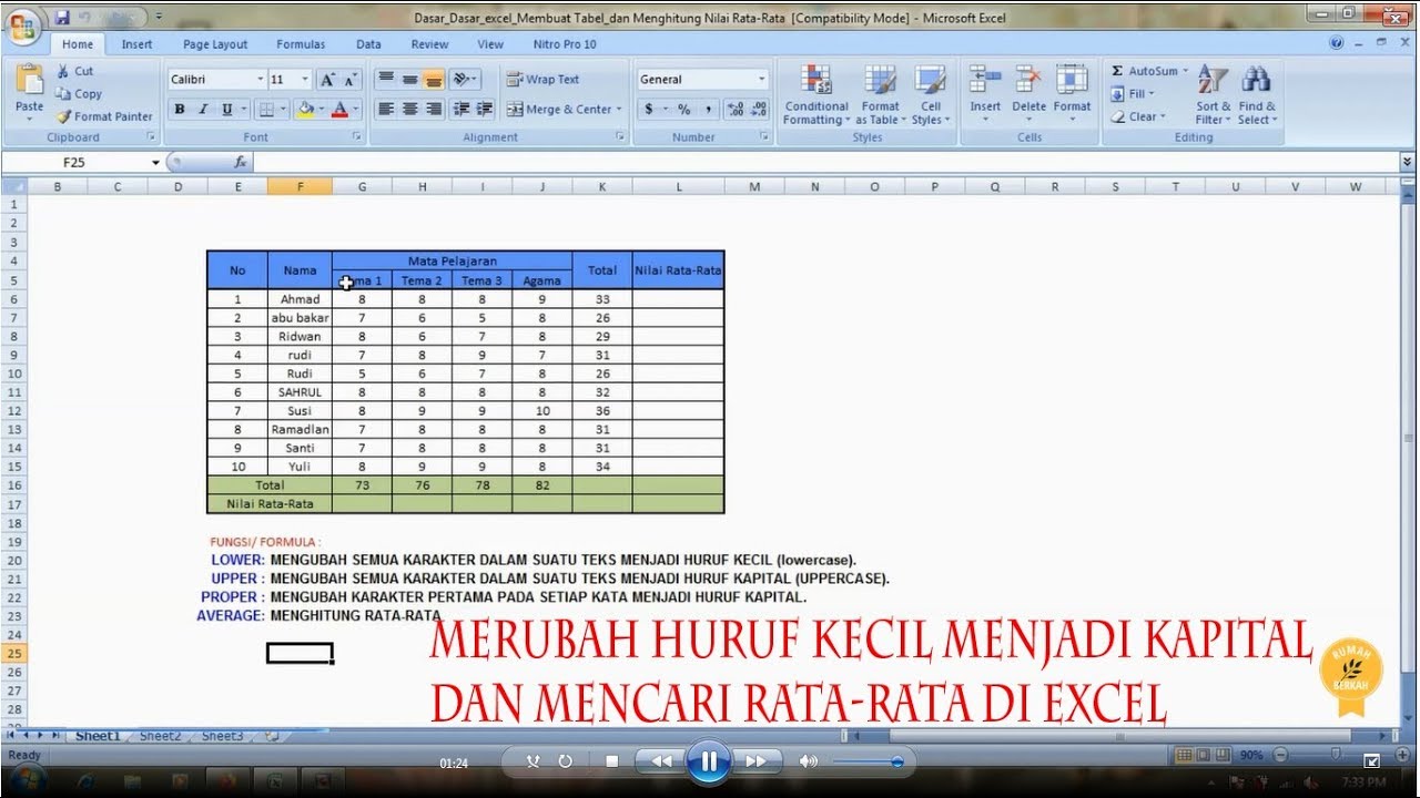 Mengubah Huruf Kecil Menjadi Kapital Di Excel | Nalar Berita