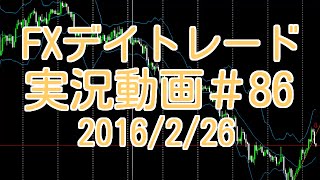 依然ダウントレンド中のユーロ円　FXデイトレード 実況＃86　2016/2/26