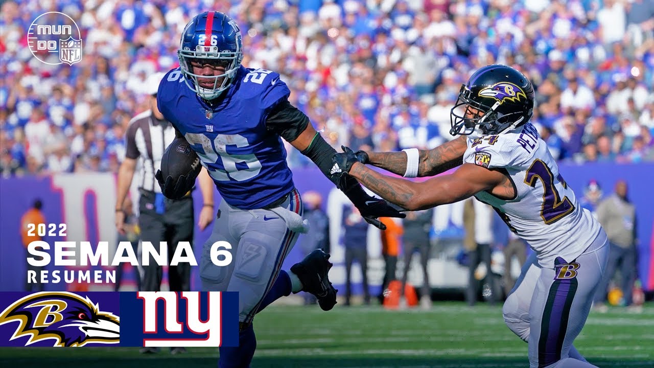 Baltimore Ravens Vs. New York Giants | NFL 2022 | Semana 6 | Resumen ...