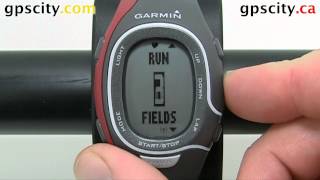 Training Pages Settings in Run Mode on the Garmin Forerunner 60