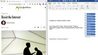 Citing an Online Article in MLA 8