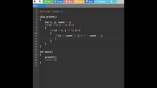 #22 |Programming for beginners| |C Language |Pattern printing|💫 |Alphabet "V" using C| #code #coding