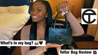 What’s In My Bag 2022 | SMALL BLACK TELFAR SHOPPING BAG REVIEW 👜🖤 | Nonchalant Nell