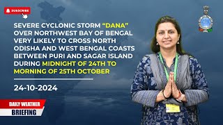 Severe cyclonic storm “DANA” to cross north Odisha and West Bengal coasts tonight