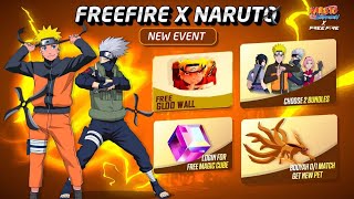 Free Fire X Naruto Collaboration Date | Naruto Event In India Server | New Evo Vault | sinnugamer0