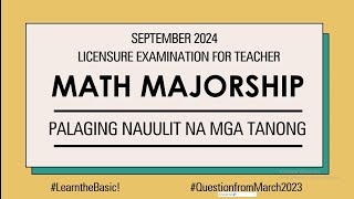 BLESSINGS | MATH MAJORSHIP | SEPTEMBER 2024