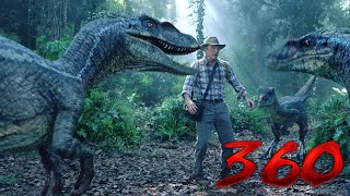 SCARY Chase by a Velociraptor Dinosaur from Jurassic World Dominion! VR 360