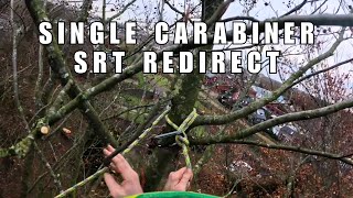 Simple single carabiner SRT redirect
