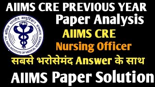 AIIMS CRE Previous Year Question Paper | All  Questions asked in exam | Domain + General