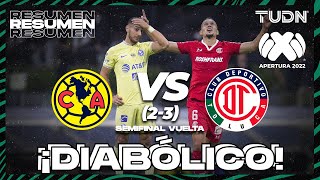 Resumen y goles | América (2) 1-1 (3) Toluca | Liga Mx AP2022 - Semis VUELTA | TUDN