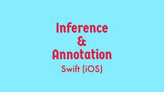 #3. Type inference and type annotation in Swift | iOS App development | Swift