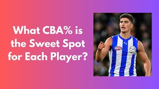 What CBA% Is The Sweet Spot For Each Player??? - Wiz's 2025 AFL Supercoach