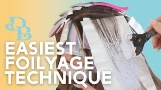 foilyage technique on brunette hair (QUICK \u0026 EASY!)