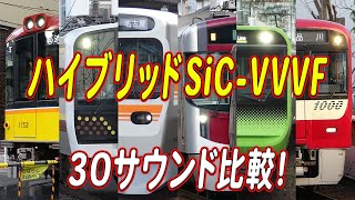 響け！ハイブリッドSiC-VVVFサウンド30種類聞き比べ！