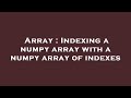 Array : Indexing a numpy array with a numpy array of indexes