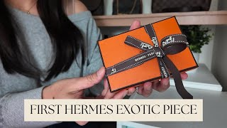 hermes unboxing 🌻 | first hermes exotic piece