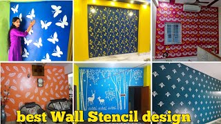 best wall stencil design ideas | wall stencil design for bedroom | wall stencil design and texture