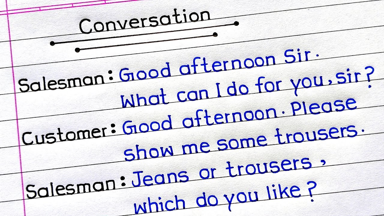 Salesman And Customer Conversation