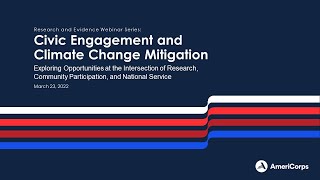 Civic Engagement and Climate Change Mitigation
