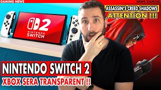 Nintendo Switch 2 : XBOX arrive dessus et sera TRANSPARENT 😱⚠️ Assassin's Creed Shadows ATTENTION !