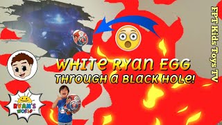 Ryan Mailed me a White Ryan's World Giant Egg Through a Black Hole! FPT Kids Toys TV