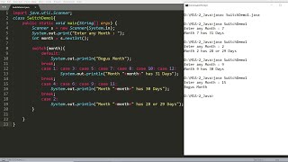 Java - switch statement with explanation and practical demonstrations