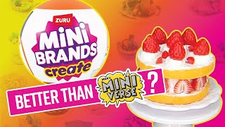 MINI BRANDS CREATE Master Chef Strawberry Cake Review, Build, and Make it Mini Miniverse comparison