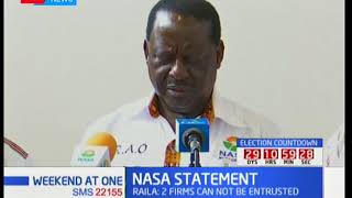 NASA principal Raila Odinga demands for IEBC CEO Ezra Chiloba's dismissal