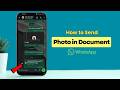 How to send photo in document on WhatsApp (2026)