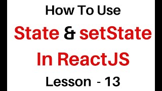 state and setstate in react js jsx component