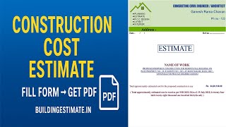 Construction Cost Estimate | Step-by-Step Online Tutorial