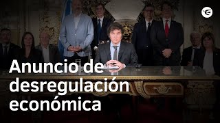 Javier Milei presenta el decreto de desregulación económica | MEGA DNU