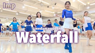 Waterfall Line Dance l Improver l 워터폴 라인댄스 l Linedancequeen