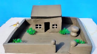 soil clay house making \\\\ very easy beautiful soil clay house\\\\diy miniature house