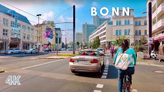 Virtual Ride (Stadtrundfahrt) through Bonn, Germany. City Tour in 4K