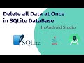SqliteDataBase #6 : How to Delete all the Data at Once in the SQLite Database