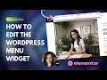 [Elementor Pro Tutorial] Header - How to Edit the WordPress Menu Widget