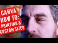 How to make a custom size and print in Canva